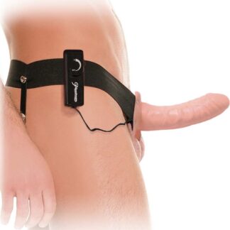 Flesh Vibrating Hollow Strap-On Dildo 7″ product of purefuntoy