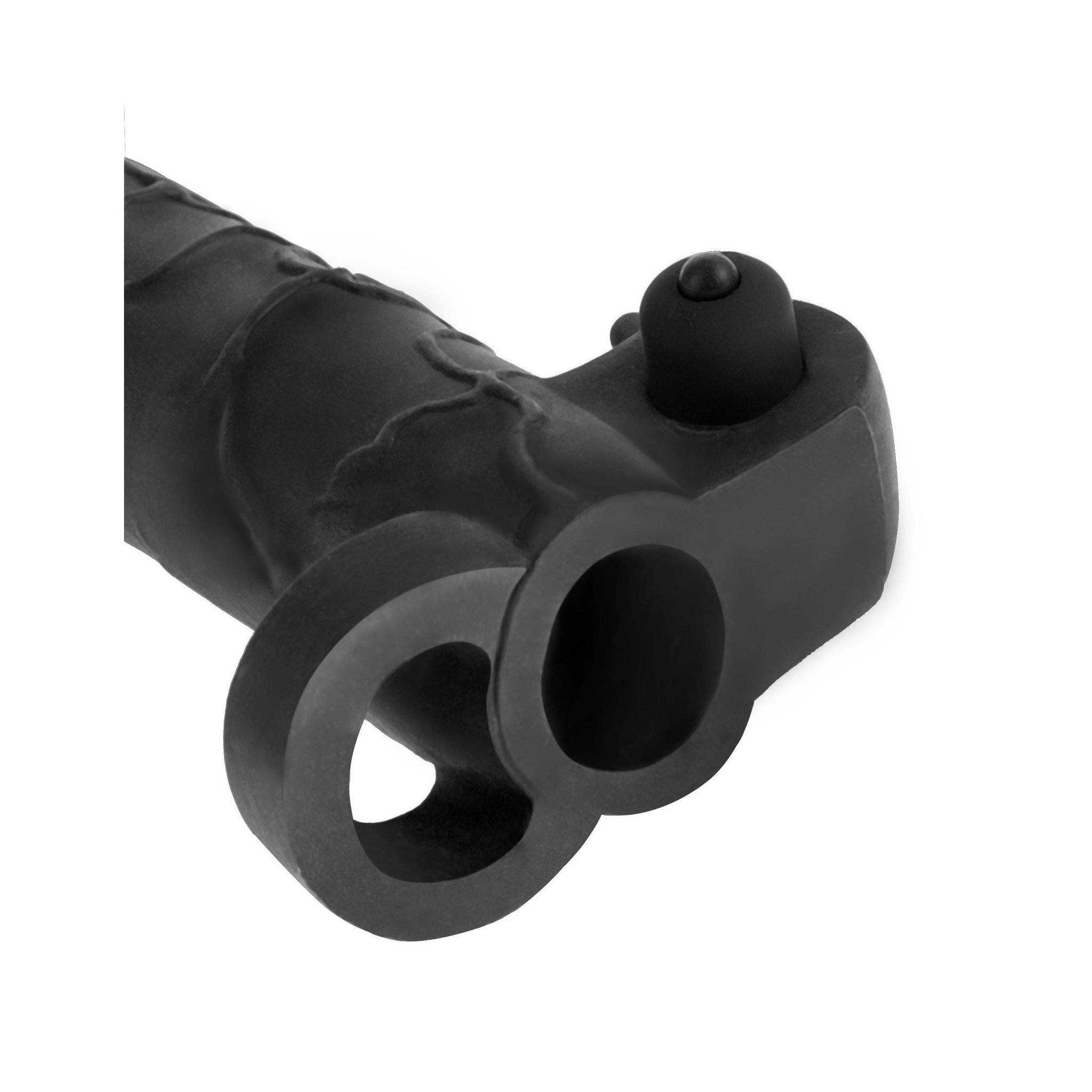 Showing Black Vibrating Real Feel 2 Extension Penis Sleeves product of purefuntoy Showing Black Vibrating Real Feel 2 Extension Penis Sleeves product of purefuntoy