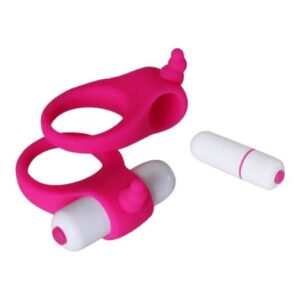 Waterproof Clit Tickler Vibrating love Cock Ring Pink product of purefuntoy