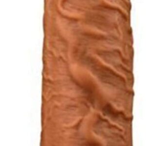 Brown Silicone Penis Sleeve for Men Large Extension product of purefuntoy